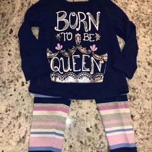 Gymboree “Born to Be a Queen” toddler outfit